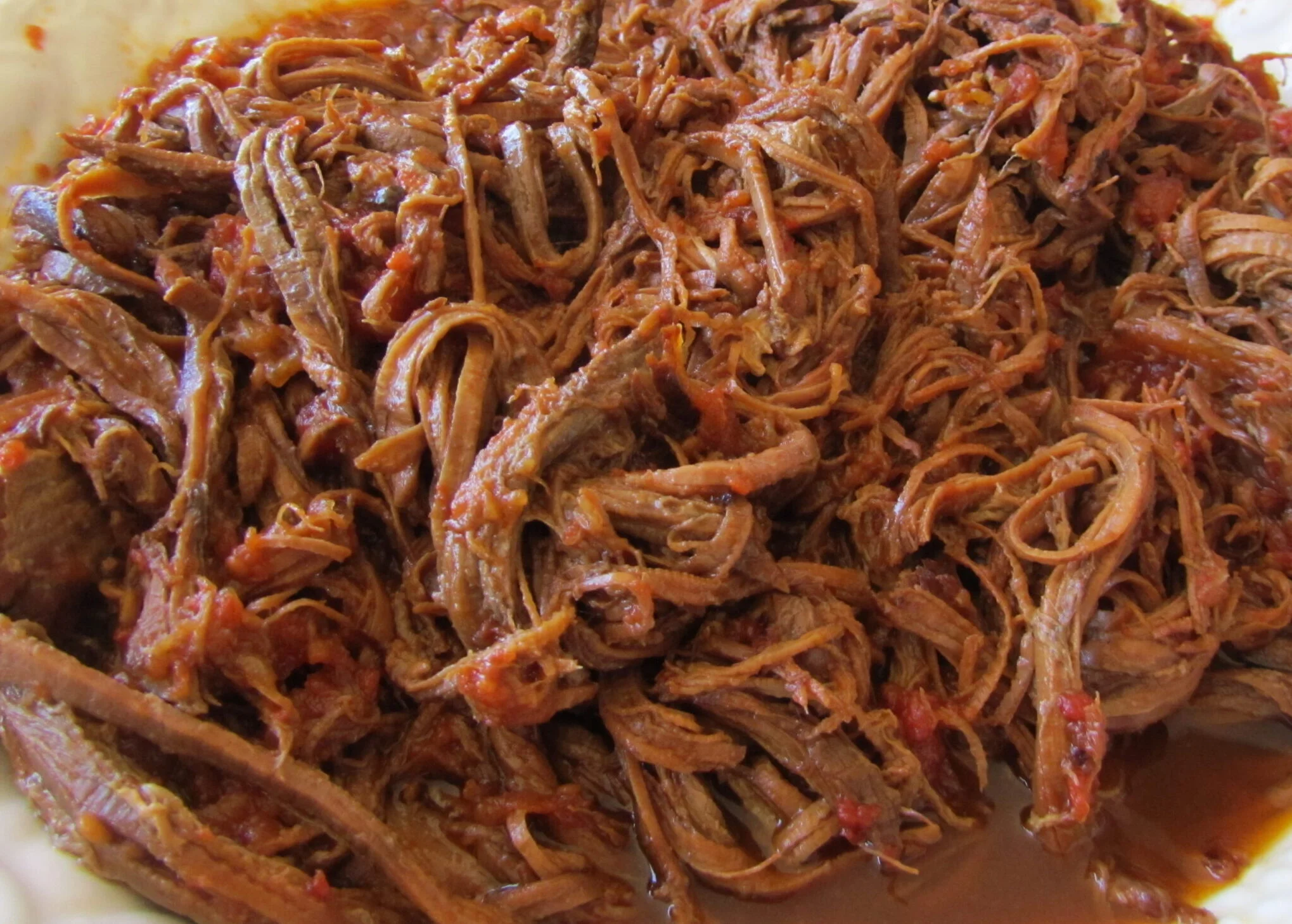 shredded meat for Venezuelan empanadas - frozen mosaic