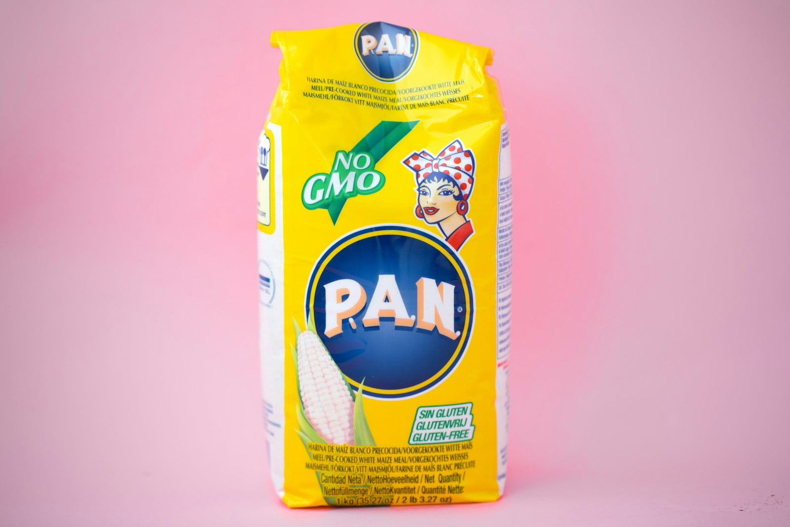 Key Ingredients of Venezuelan Cuisine - bread flour - yellow and blue plastic pack