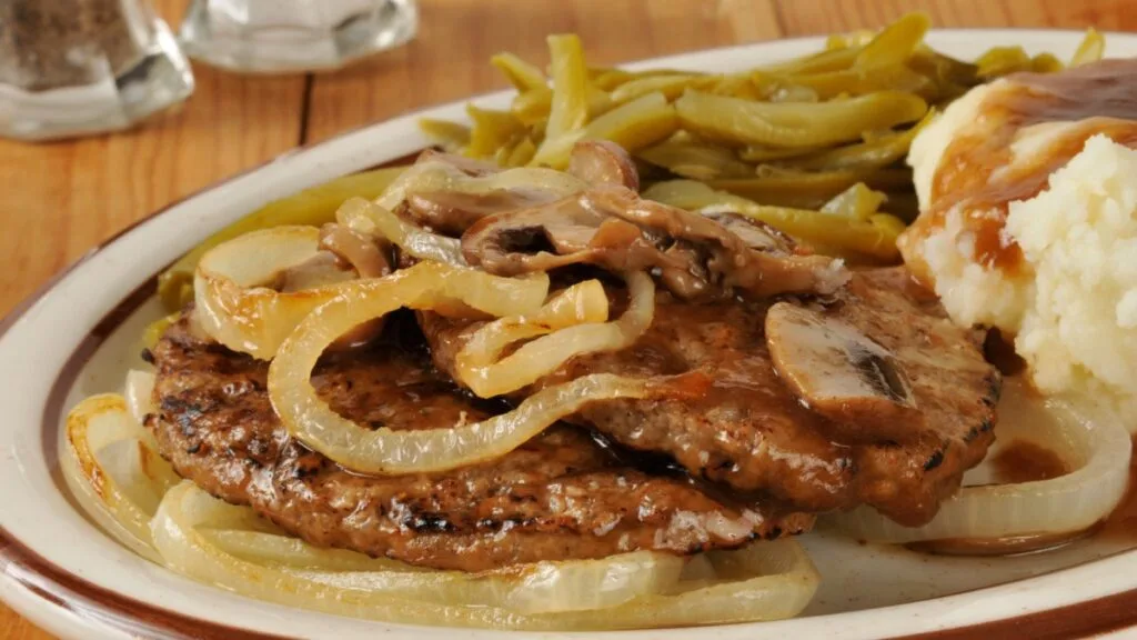 Steak with onions