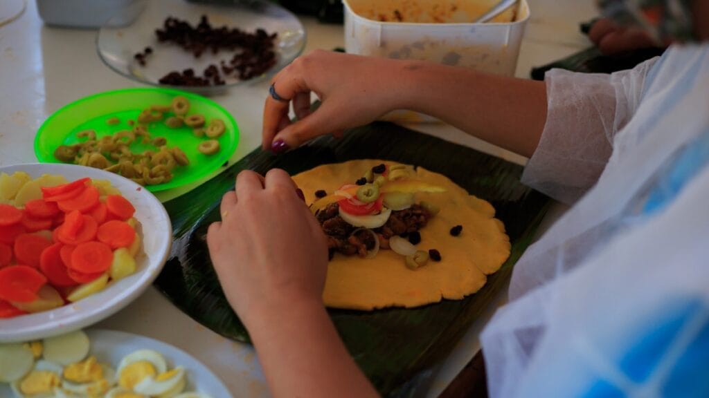 Guiso de hallacas venezolanas